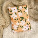 Funda Flores Fondo Anaranjado