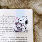 Marcapágina Magnético |Snoopy con Gatito|